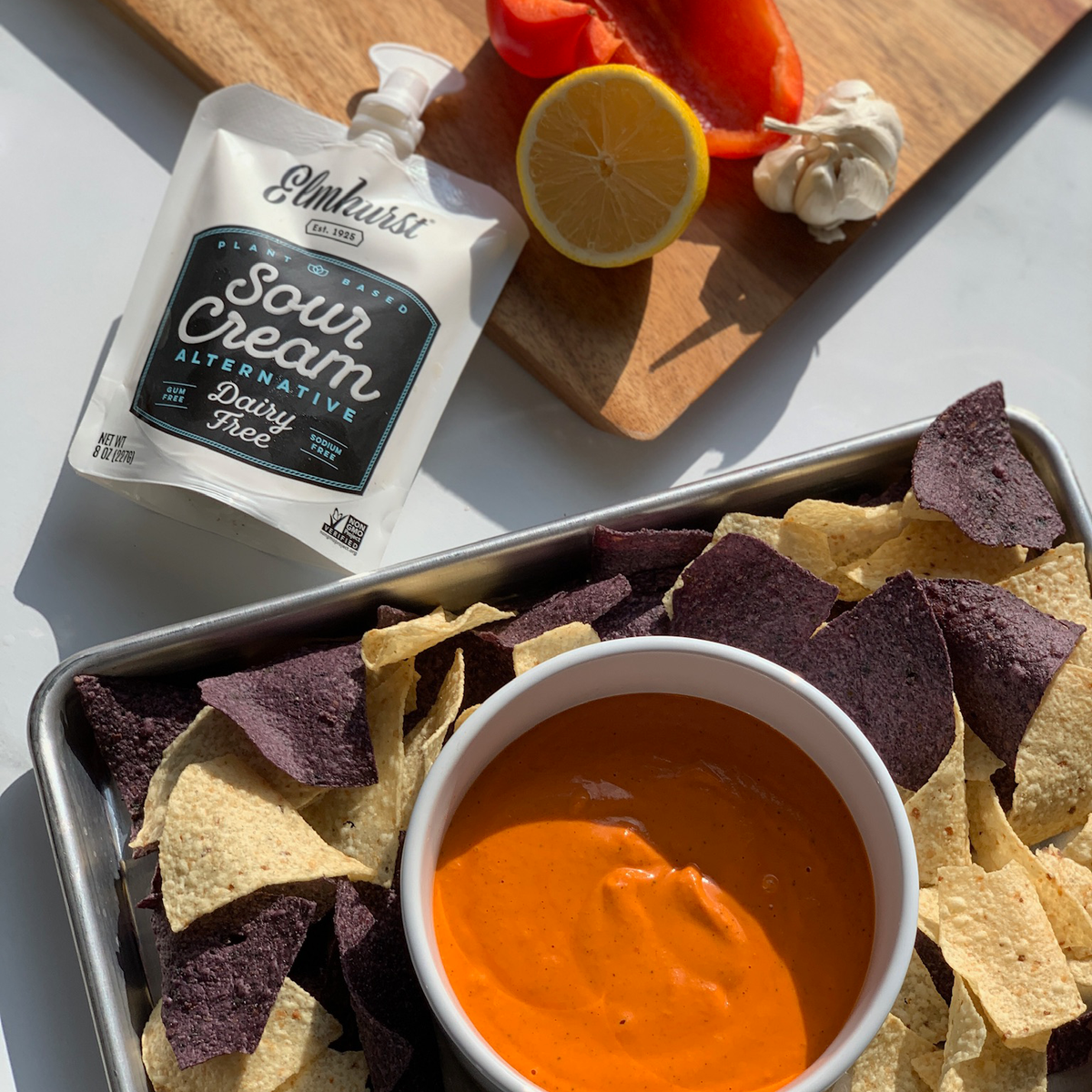 CREAMY ROASTED RED PEPPER DIP
&ndash; Elmhurst 1925