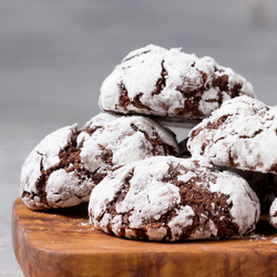 Vegan Chocolate Crinkle Christmas Cookies