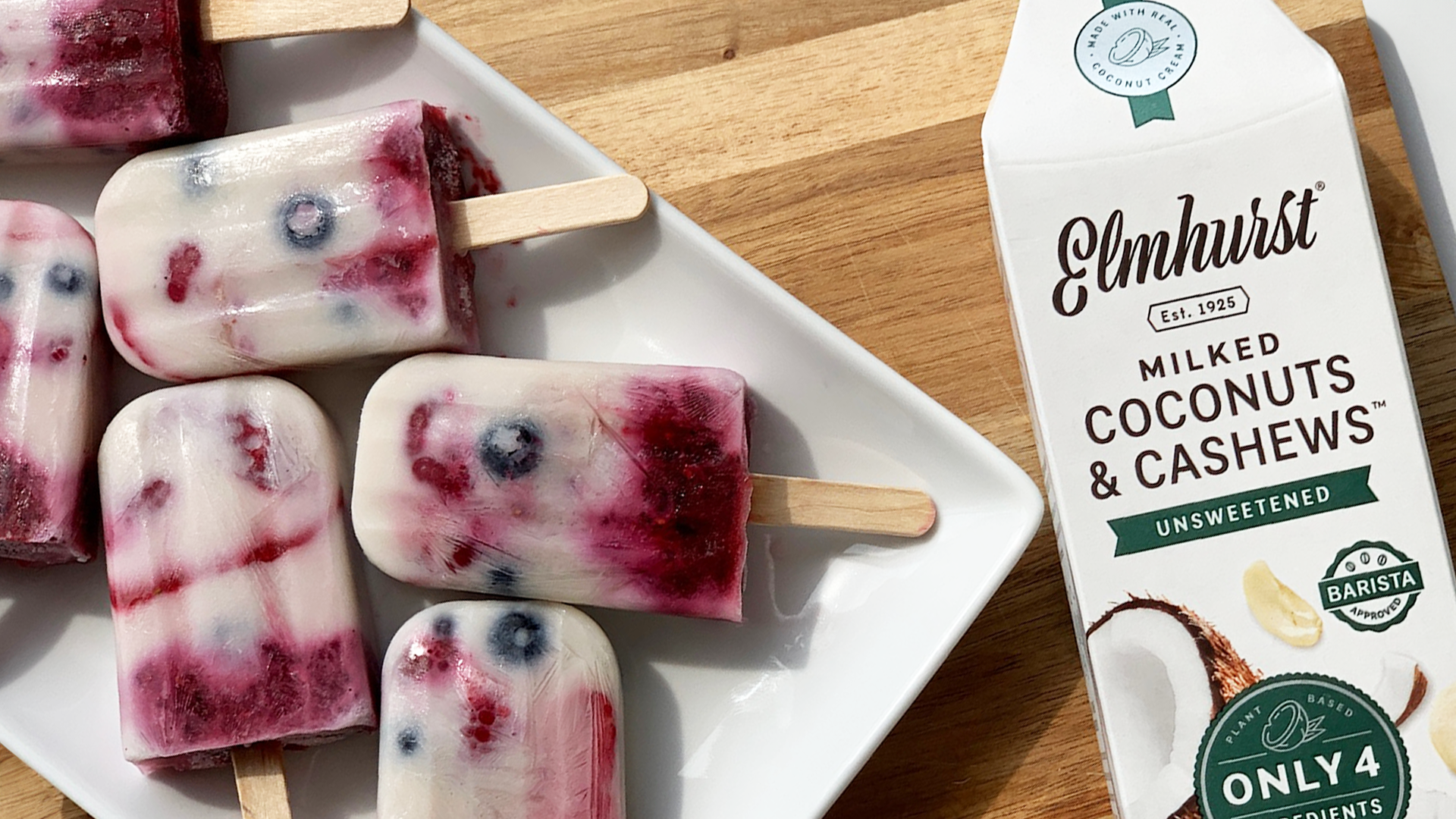 Red, White & Blueberry Popsicles