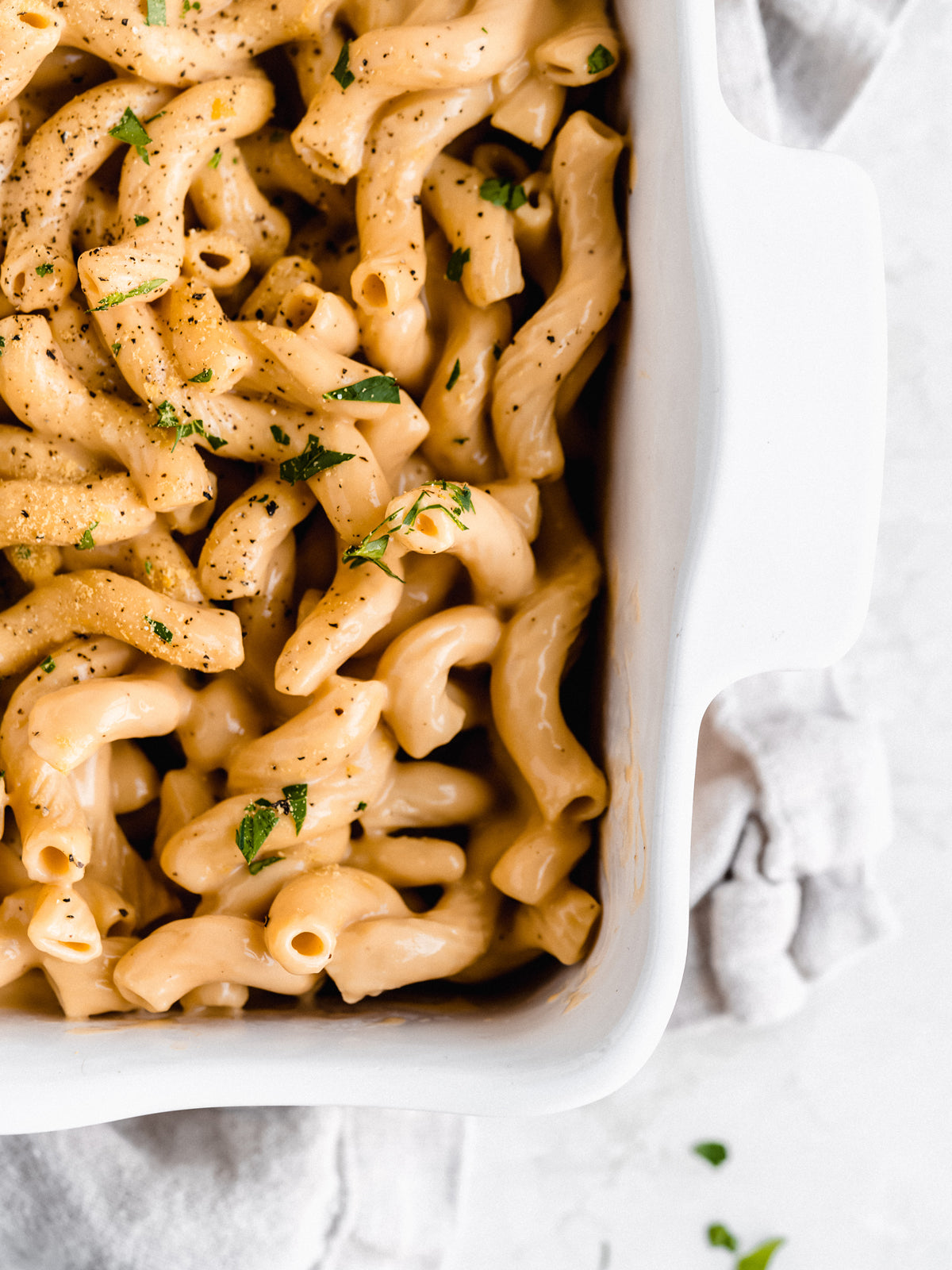 classic vegan mac and cheese made with cashew milk