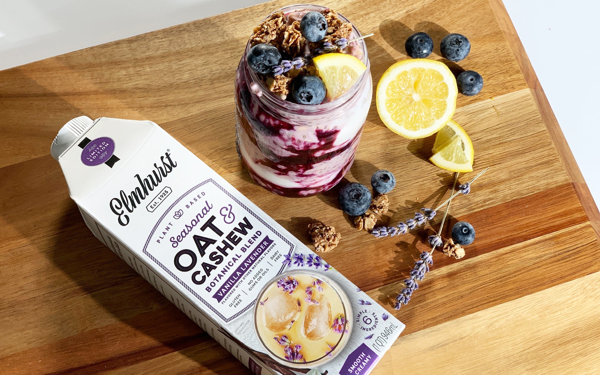 Blueberry Lavender Lemon Overnight Oats