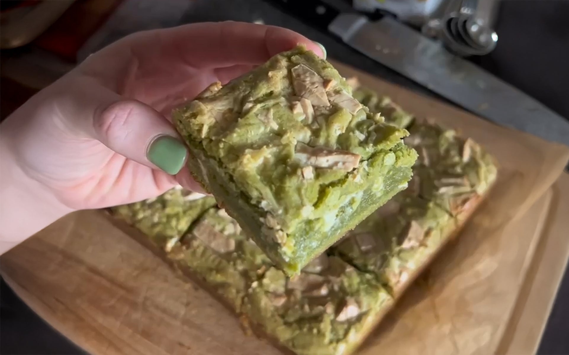 Dairy-Free Matcha Blondies