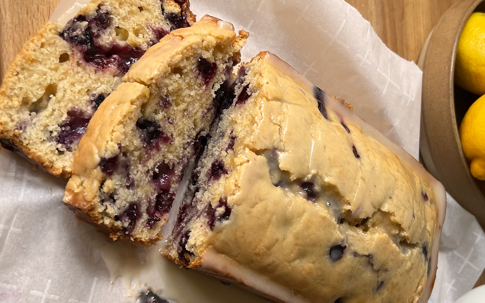 Dairy-Free Lemon Blueberry Loaf