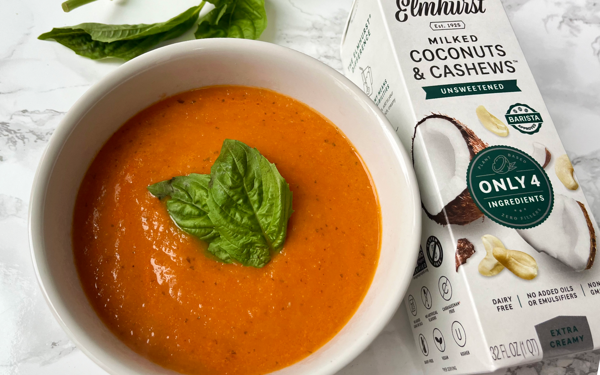 Creamy Dairy-Free Tomato Basil Soup