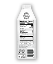 Load image into Gallery viewer, Nutrition facts label on the side of a carton of Elmhurst Caramel Brûlée Cashew Creamer