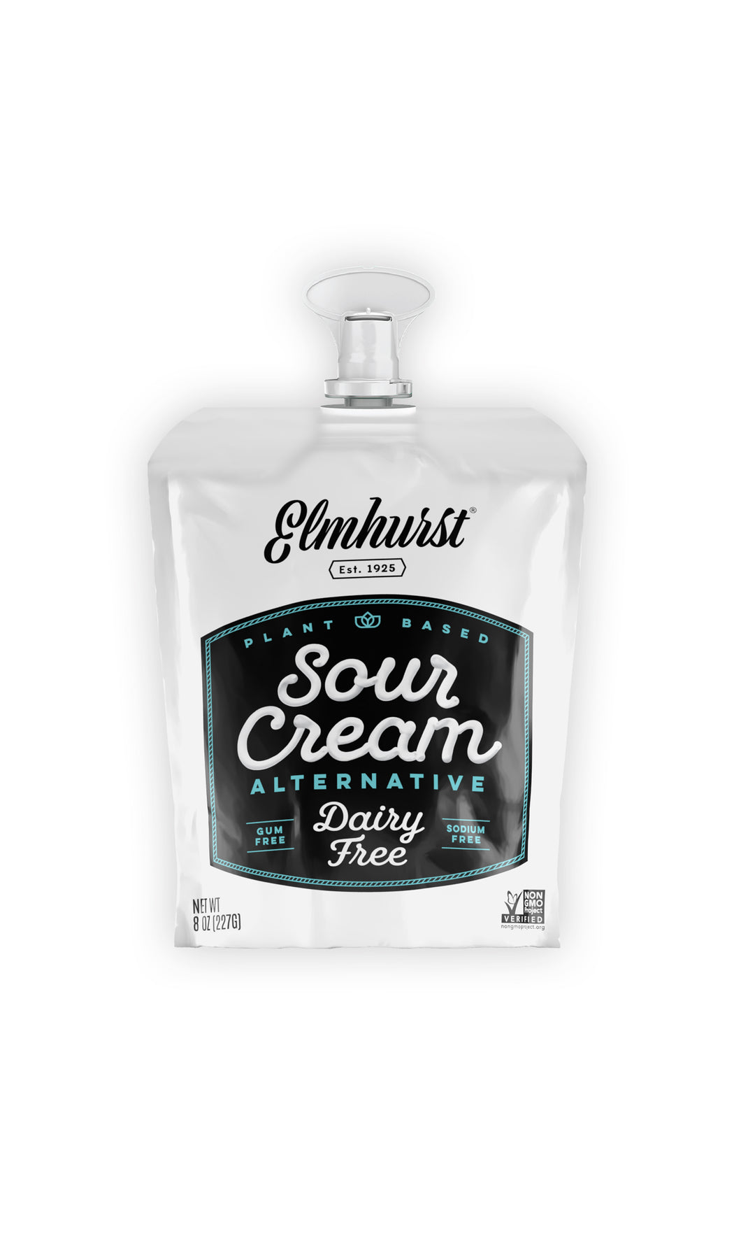 Elmhurst Vegan Sour Cream 8oz squeeze pouch