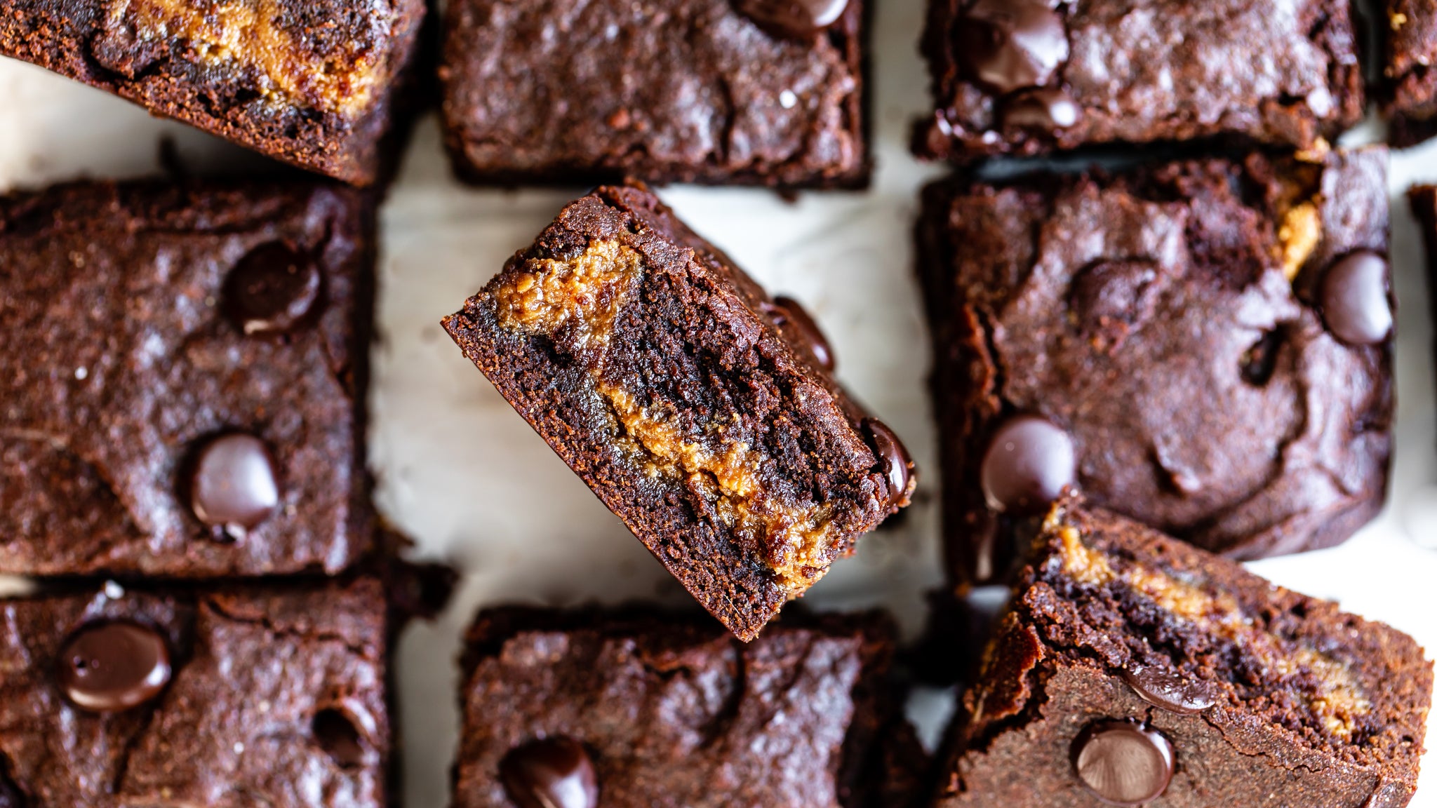 vegan peanut butter brownies made with walnut milk