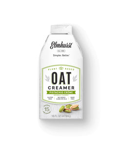 Elmhurst Oat Milk Creamer – Pistachio Crème, 16oz (Plant-Based)