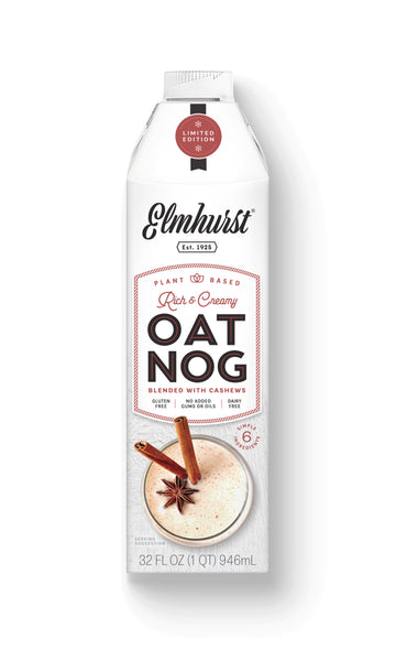 Elmhurst Oat Nog, 32oz – Oatnog Blended with Cashews (Non-Dairy)