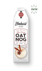 Elmhurst's NEW Oat Nog, 32oz – Oatnog Blended with Cashews (Non-Dairy)